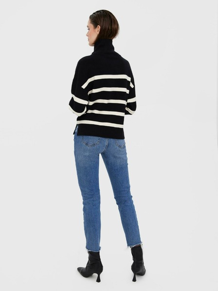 Vero Moda Krémovo-černý pruhovaný svetr VERO MODA Saba