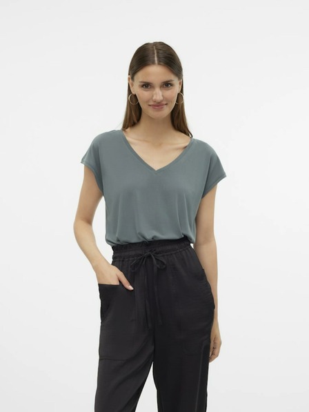 Vero Moda Zelené dámské tričko VERO MODA Filli
