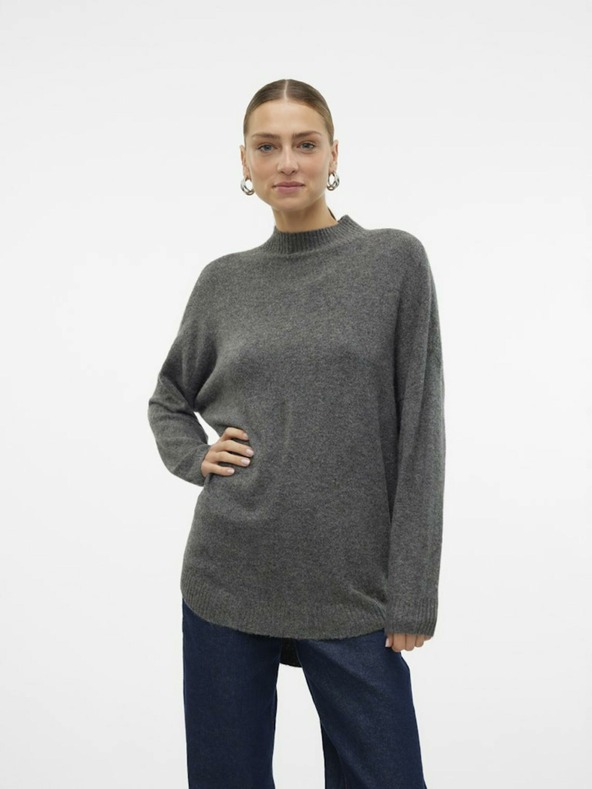 Vero Moda Šedý dámský svetr Vero Moda Plaza
