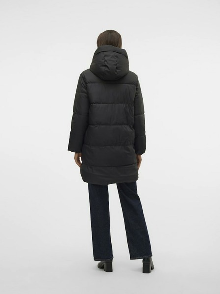 Vero Moda Černý dámský prošívaný kabát Vero Moda Gretakylie