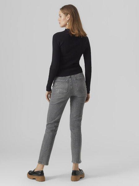 Vero Moda Šedé dámské mom džíny Vero Moda Linda