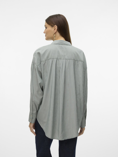 Vero Moda Bílo-zelená dámská pruhovaná košile Vero Moda Nora